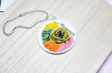 ➽黏土系列-中華涼麵-掛飾 #包包配件# #鑰匙圈掛件# #送禮# #台灣美食# #Fake Food#