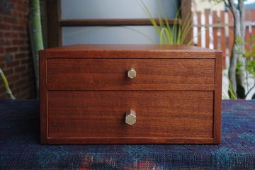 ShouZhuo handmade---鳩尾榫雙層木櫃(訂製櫃體)