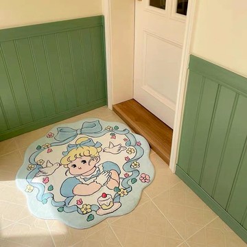 可愛少女柔軟吸水房間地墊