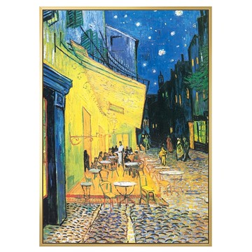 菠蘿選畫所 梵谷 夜晚的咖啡館露台II AVAR5708G  70 x 50cm  金色
