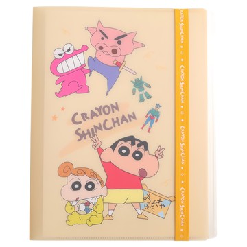 norns 蠟筆小新6 + 1多功能資料夾 附束帶  玩具箱 黃色  1個