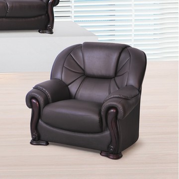 MUNA家居  小出木乳膠皮深咖啡色沙發(單人座)  100X86X94cm