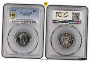 アンティークコイン NGC PCGS Australia 10c Coin MS68