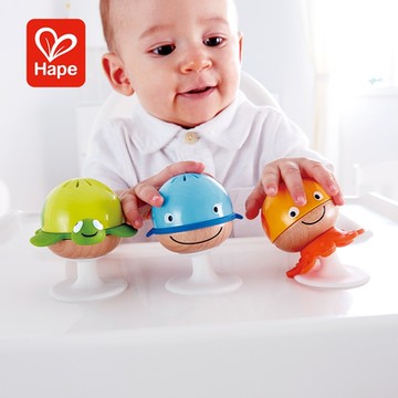 德國Hape 海洋動物吸盤沙鈴組