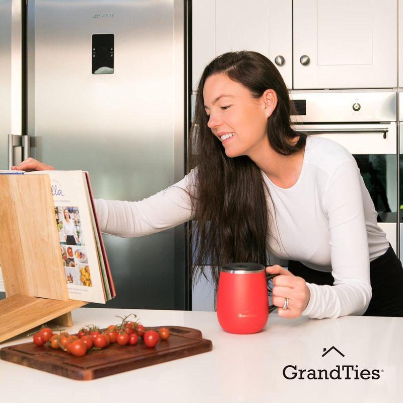 GRANDTIES グランタイズ プレミアム真空断熱マグカップ 460ml 簡単開閉スライド蓋  豊富な19色から選べる ステンレス製