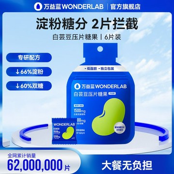 萬益藍WonderLab白蕓豆咀嚼壓片糖果膳食纖維大餐救星