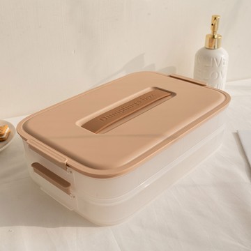 MUMU【TM00090】手提式冰箱冷凍餃子盒(可多層疊加) 雞蛋收納盒 收納盒子 托盤  保鮮盒 廚房用品 過年