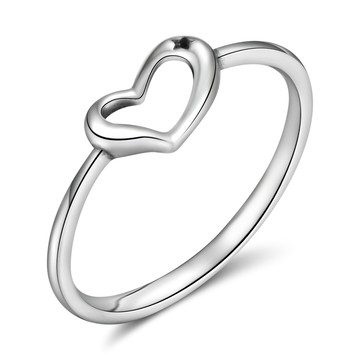 純銀戒指．愛心．鏤空｜防小人尾戒．閨蜜．混搭．疊戴