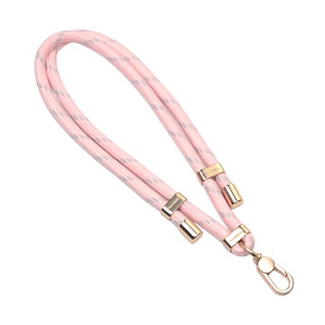 POLYWELL 寶利威爾 手機手腕短掛繩 霧面金金屬件 PW15-T65-0533  灰色 + 粉色  1條