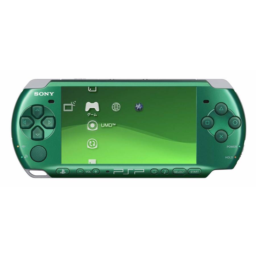 最低価格の 3000 PSP 本体 すぐに遊べる 動作良好品 緑 スピリティッド