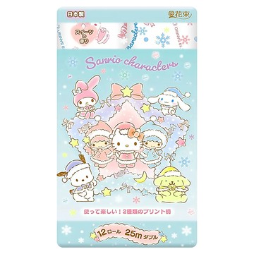 maRUTOmi 丸富製紙 捲筒衛生紙 冬季款 三麗鷗家族  25m  1個  12捲