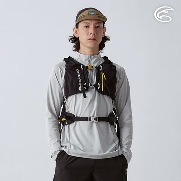 ADISI 男超透氣智能抑菌半門襟長袖野跑衣 AL2411081 / 巴黎灰