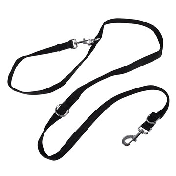 Truly House 寵物高強度1拖2牽引繩  黑色  200 x 2.5cm  1條