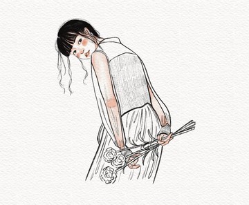 【客製化似顏繪】手繪風(簡約款)電子檔下單前請先與設計師討論喔