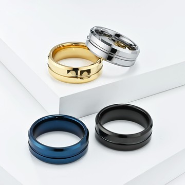 鎢鋼。單色 戒指 | TM