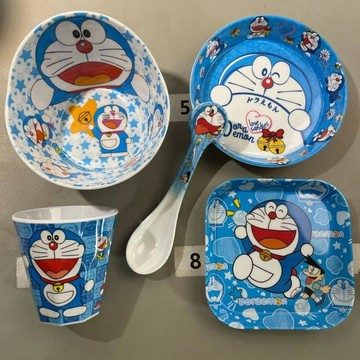【臺灣-出貨】新款卡通哆啦A夢可愛寶寶家用餐具學生飯碗兒童防燙寶寶吃飯碗HFV25