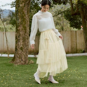 OB嚴選-不對稱多層次透紗長裙《CA3071-》