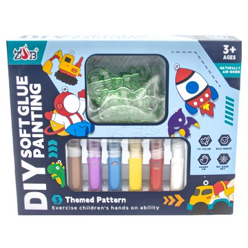 OhBabyLaugh 免烤膠畫 A3 恐龍款 3+ ages naturally air-dried DIY  綠色  1盒