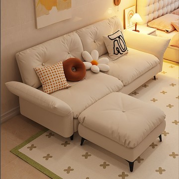 沙發 懶人沙發 單人沙發 雙人沙發 簡易沙發 現代簡約小戶型沙發貓抓皮布客廳折疊沙發出租屋兩用