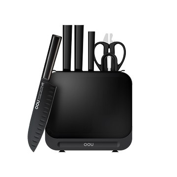 OOU 黑刃Master 德國馬氏體不銹鋼抗菌防鏽可壁掛七件刀組