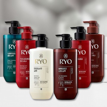 韓國Ryo呂~頭皮養護膠原蛋白洗髮精／潤髮乳(592ml) 款式可選