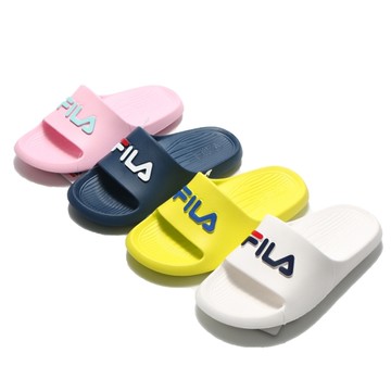 FILA (偏小建議大半號) 拖鞋 童鞋 四色 防水 輕量 膠拖 中大童 (布魯克林) 2S431V-