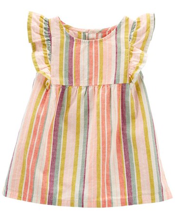 Toddler Striped Linen Top
