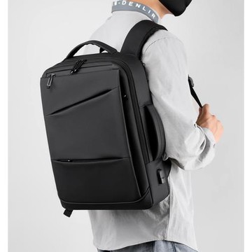 商務雙肩包高顏值輕量化電腦包15寸通勤高檔輕薄防水男士出行背包