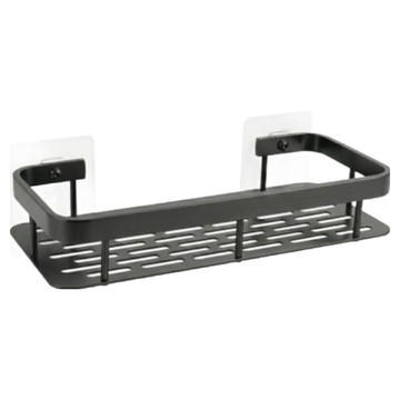 浴室置物架 加厚款四方架 無痕貼  300 x 130 x 55mm  灰色  1個