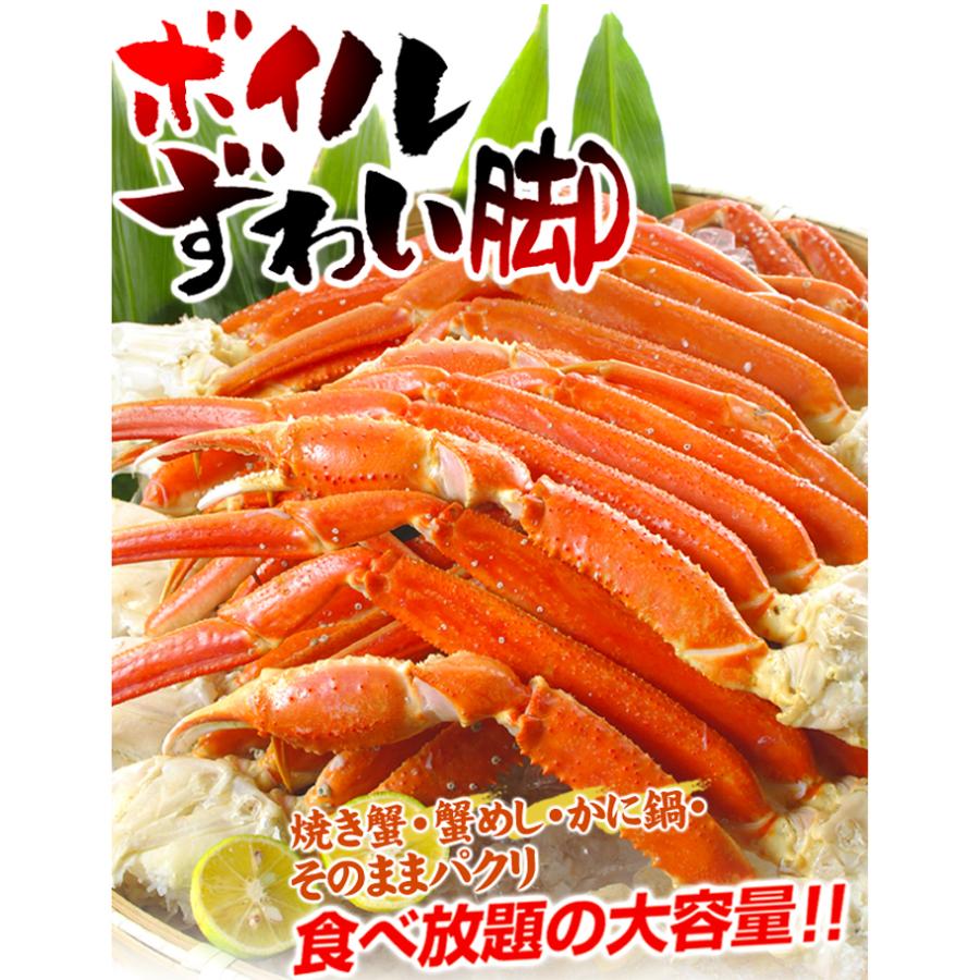 かに ボイルずわいがに 特盛 肩付き脚 5kg 21肩前後 2Lサイズ 蟹 カニ 送料無料 冷凍便 食品