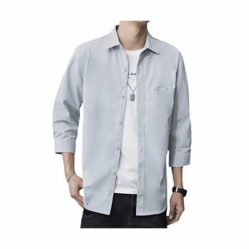 メンズ 夏服 シャツ 七分袖 ワイシャツ Yシャツ ビジネス オックスフォードシャツ 大きい サイズ トッ 通販 Lineポイント最大get Lineショッピング