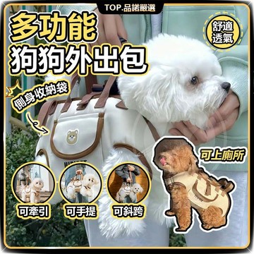 【隔日到貨】寵物外出包 寵物牽引背包 牽繩 背帶 寵物背包 狗狗背帶 寵物斜跨背包 貓咪包包  貓咪外出籠 貓籠 胸背帶