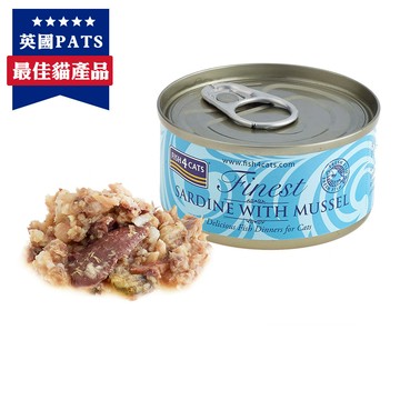 海洋之星FISH4CATS 沙丁魚貽貝貓罐 70g