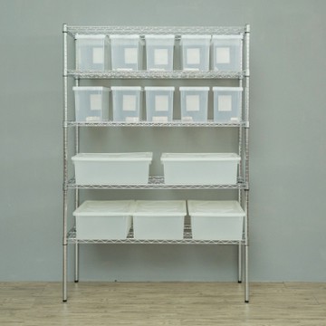 dayneeds 荷重型120x45x180cm 五層電鍍(插管)波浪架(附5片PP板) 超強耐重/倉儲架/置物架