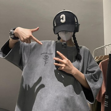 【現貨！高品質】女生t恤 280g重磅短袖 男生上衣 寬鬆 oversize短tee 夏季新款衣服 美式復古潮牌短袖