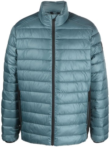 Calvin Klein - logo-patch padded jacket - men - Polyester/Polyester - S - Blue