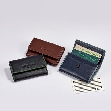 ❤️ 1111 限量超值優惠 ❤️ 快速出貨 ❤️ 送一個步步高升名片夾 ❤️【OFFERMANN】Hannover 壓扣式機能輕薄名片夾 (滾邊4色)