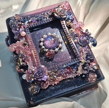 繁花系列-暗夜精靈 手工滴膠首飾盒