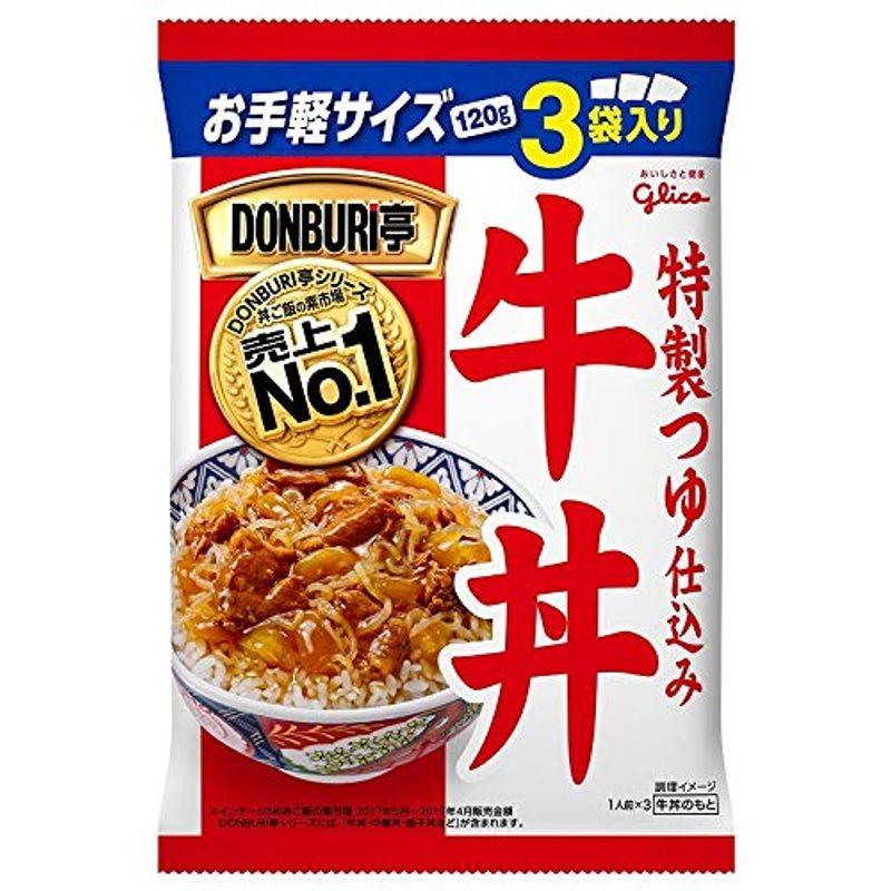 江崎グリコ DONBURI亭 3食パック 牛丼 120g×3×10個入