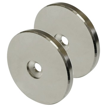 釹製圓形沉頭磁鐵 50 x 5mm  銀色  2個