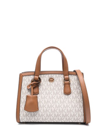 Michael Michael Kors - Chantal monogram-print mini bag - women - Calf Leather - One Size - White