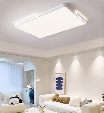 燈具 超薄客廳臥室吸頂燈三色變光圓形臥室燈簡約大氣led吸頂燈 現代客廳房間方形超薄吸頂燈90*60