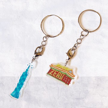 台灣地標插畫 台北城市建築  壓克力 造型鑰匙圈 吊飾 101 ZERO