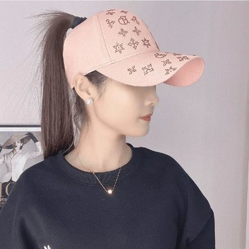 【免運喲】帽子女2026春夏新款可扎馬尾硬頂棒球帽戶外運動防曬空頂帽顯臉小