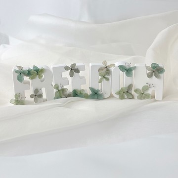 【文字傳情】石膏香氛石 英文字母 自由綠【典華優惠券】