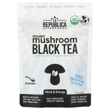 La Republica, 速溶蘑菇紅茶，2.5 盎司（70 克）