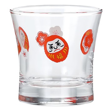 TOYO-SASAKI GLASS 東洋佐佐木 玻璃清酒杯  福神達摩 透明  1個