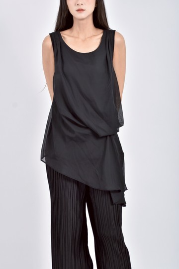 (S) golden girls棉質無袖黑色上衣