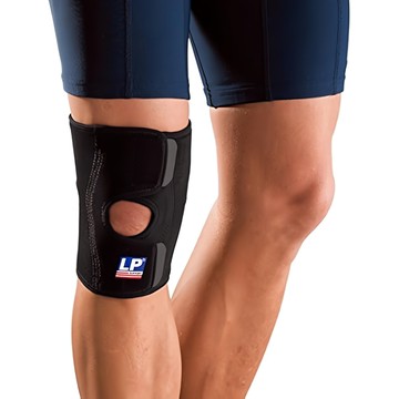 LP SUPPORT 高透氣側弧型護膝  1個  黑色