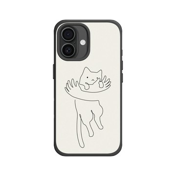 iPhone 16 SolidX 黑 - ilovedoodle (Lim Heng Swee) - Hug One Line - 愛與擁抱